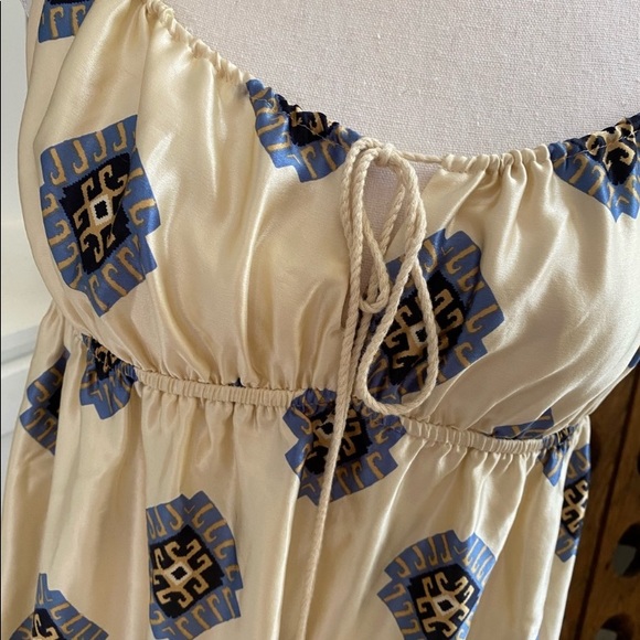 BANANA REPUBLIC MAXI DRESS FULL LENGTH DRESS NEW SILK SCARF PRINT BOHO GEOMETRIC - Picture 6 of 16